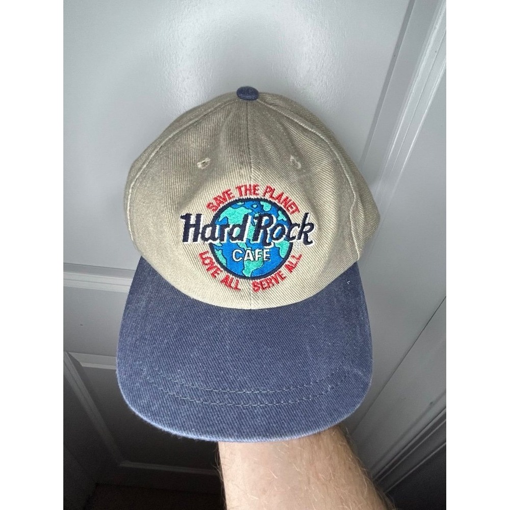 Vintage 90's Hard Rock Cafe‎ Chicago "Save The Planet" Embroidered Snap Back Hat - Picture 10 of 12
